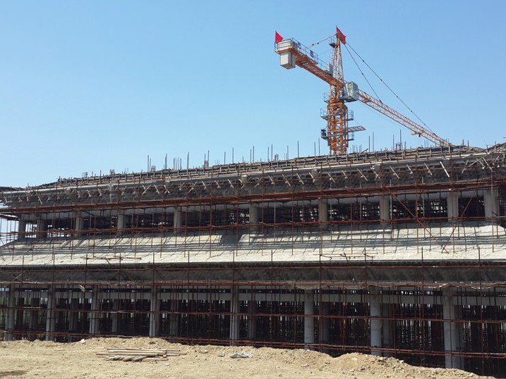 寺院建筑工程施工现场