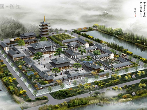 正规的中国寺庙设计布局定制