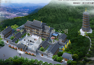 小寺庙设计图_小型寺院规划方案_农村小寺庙布局效果图