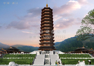 寺院万佛宝塔建筑设计方案